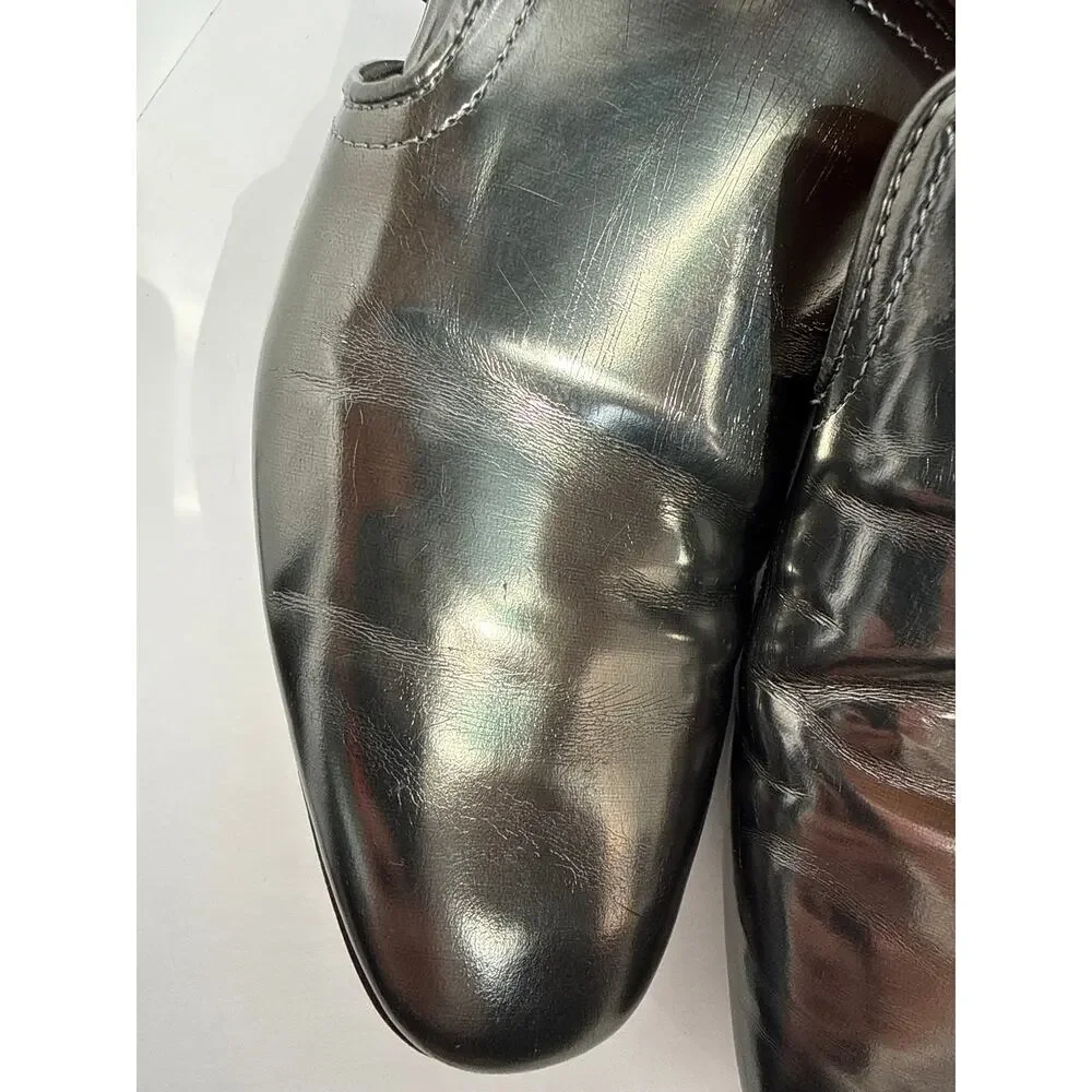 Rag & Bone Luis Silver Metallic Leather Mule Slides EU 37 US 7 Italy